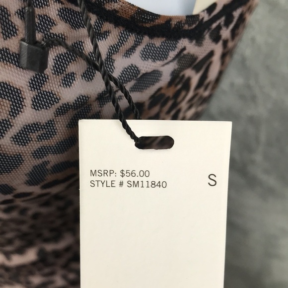 Steve Madden Sheer Animal Print Sleeveless Body Suit New with tags - Picture 3 of 8